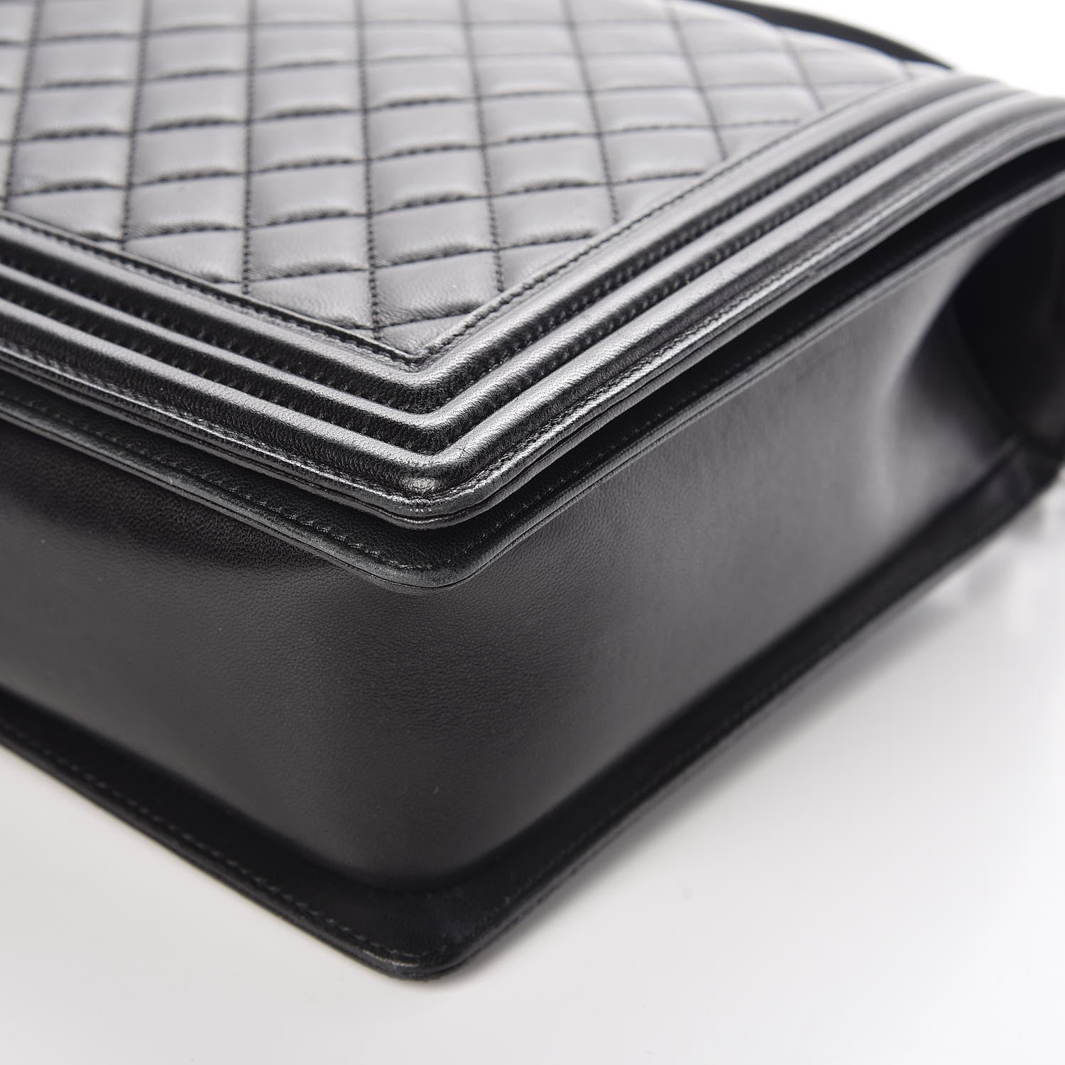 Chanel Lambskin Quilted Large Boy Flap Black 13 of 16