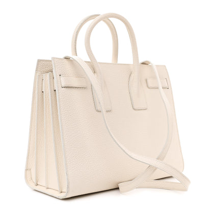 Saint Laurent Grained Calfskin Small Sac De Jour Dove White 3 of 15