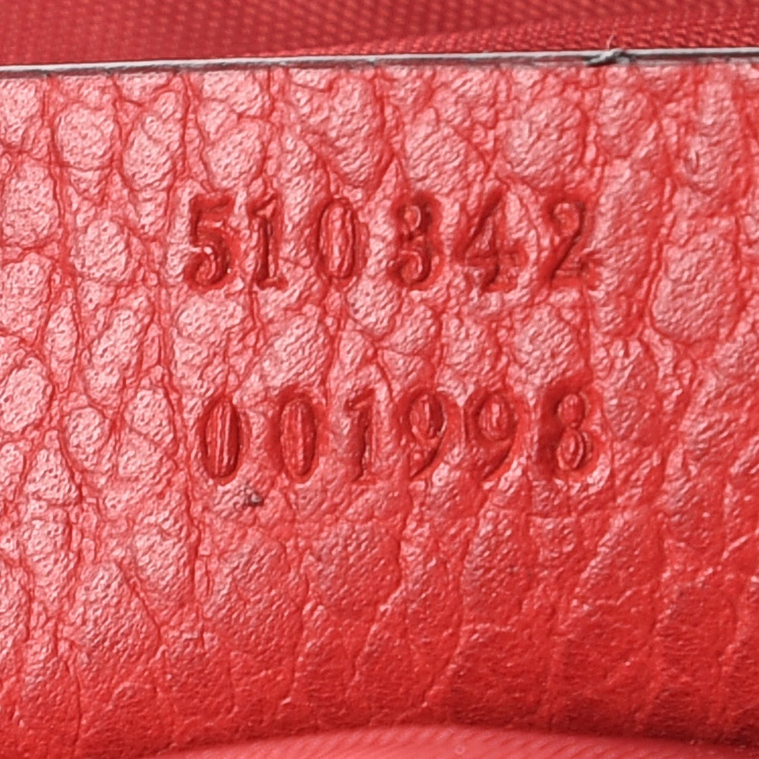 Gucci Nylon Monogram Dollar Calfskin Flat Messenger Bag Vibrant Red 7 of 10