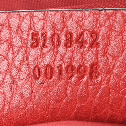 Gucci Nylon Monogram Dollar Calfskin Flat Messenger Bag Vibrant Red 7 of 10