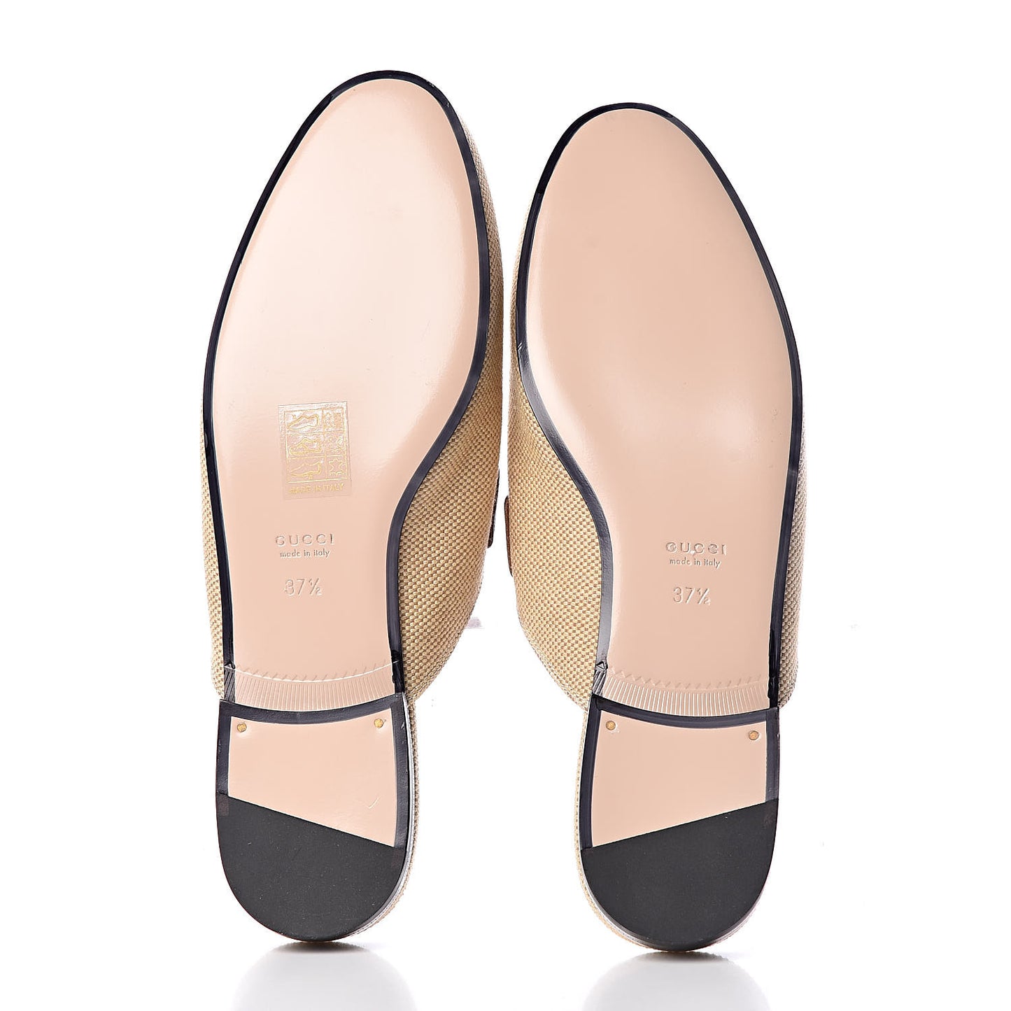 Canvas Vintage Charlotte Web Princetown Slippers 37.5 Sand Cuir