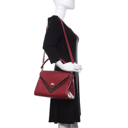 Louis Vuitton Grained Calfskin Monogram Double V Rubis 2 of 14