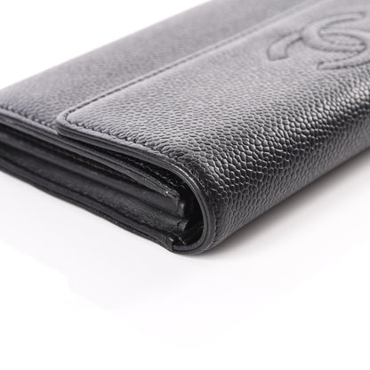 Chanel Caviar Timeless CC Large Gusset Flap Wallet Black 7 of 12