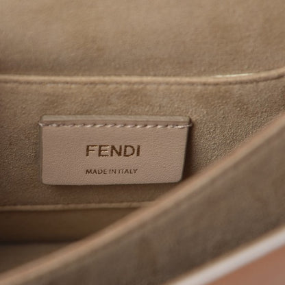 Fendi Vitello Liberty Scalloped Studded Small Kan I Shoulder Bag Caramello 6 of 7