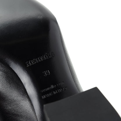 Hermes Goatskin Paradis Mules 39 Black 9 of 11