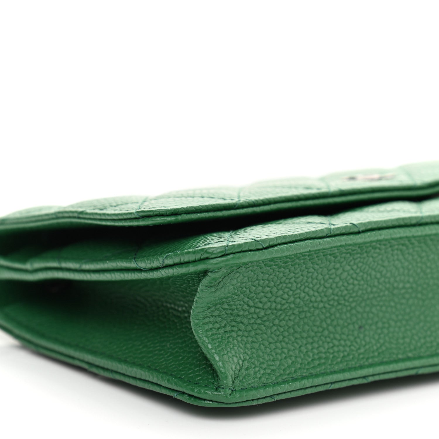 Chanel Caviar Quilted Wallet On Chain WOC Green 10 of 11