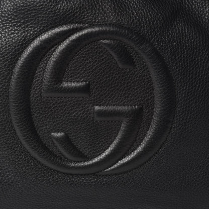 Gucci Pebbled Calfskin Medium Soho Shoulder Bag Black 8 of 12