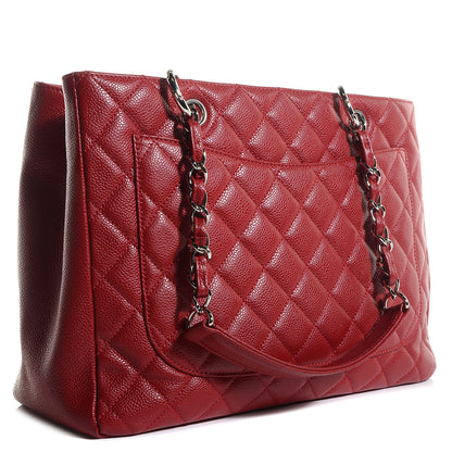 Chanel Caviar Grand Shopping Tote GST Red 3 of 8