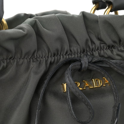 Prada Tessuto Nylon Nappa Braided Top Handle Tote Grey 17 of 20