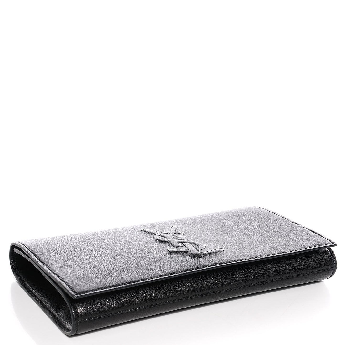 Goatskin Monogram Large Belle De Jour Clutch Black