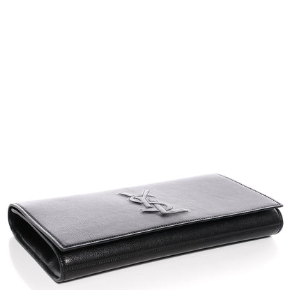 Saint Laurent Goatskin Monogram Large Belle De Jour Clutch Black 4 of 7