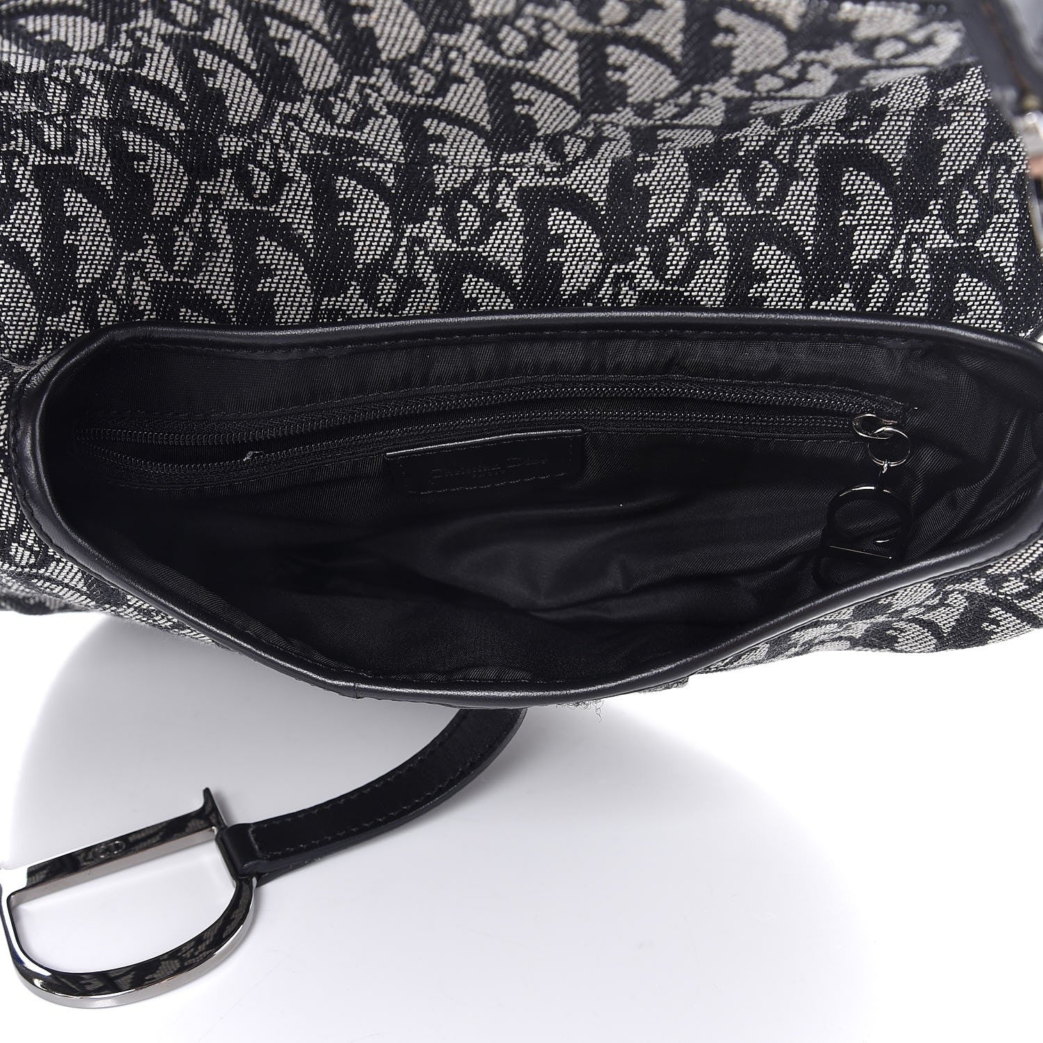 Christian Dior Monogram Saddle Bag Black 5 of 7