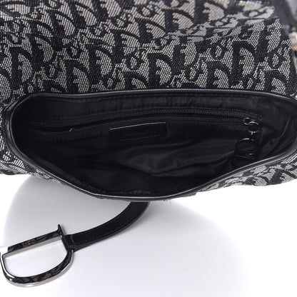 Christian Dior Monogram Saddle Bag Black 5 of 7