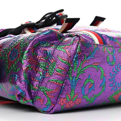 Gucci Brocade Web Small Double Buckle Backpack Multicolor 9 of 10