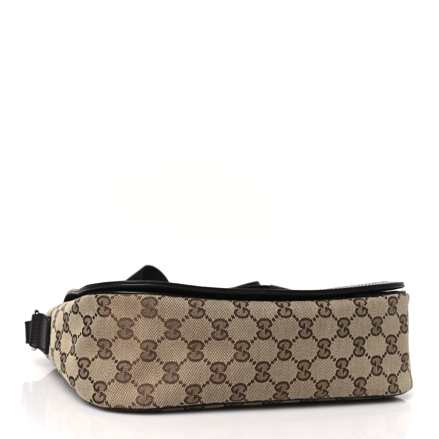 Gucci Monogram Flap Messenger Bag Beige Dark Brown 4 of 9