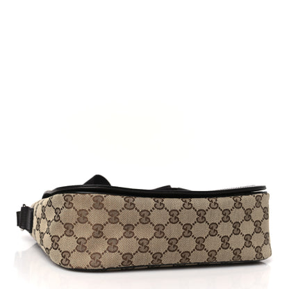 Gucci Monogram Flap Messenger Bag Beige Dark Brown 4 of 9