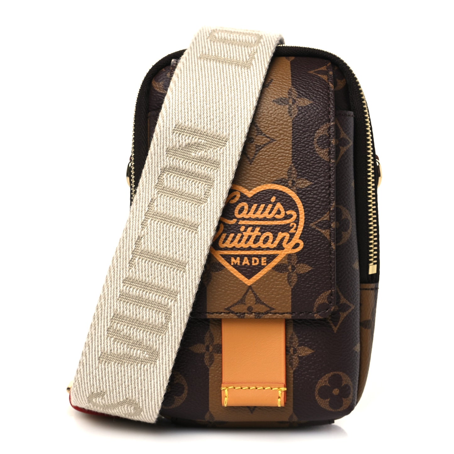X NIGO Reverse Monogram Flat Double Phone Pouch
