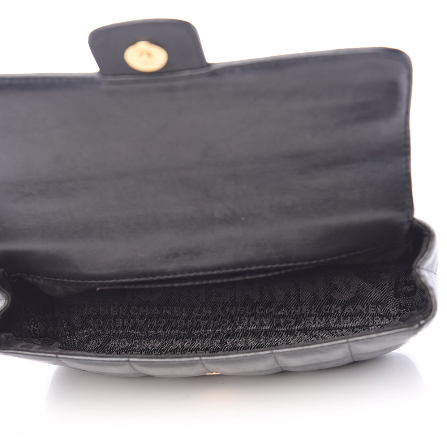 Lambskin Quilted Mini Chocolate Bar Camellia Flap Black