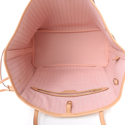 Louis Vuitton Damier Azur Neo Neverfull MM Rose Ballerine 4 of 10
