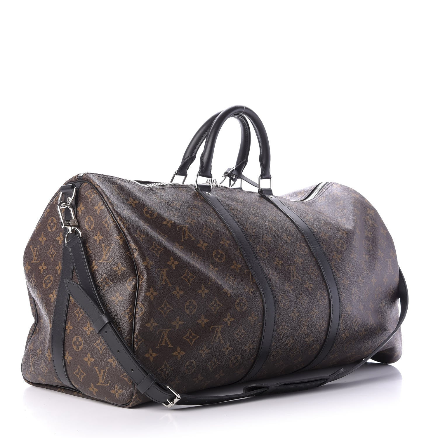 Louis Vuitton Monogram Macassar Keepall Bandouliere 55 2 of 9