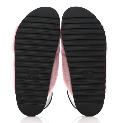 Louis Vuitton Shearling Paseo Flat Comfort Sandal 40 Rose Clair 5 of 11