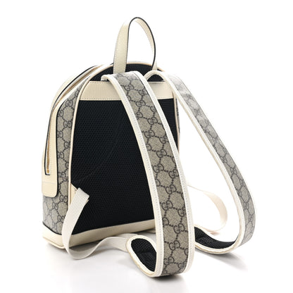 Gucci GG Supreme Monogram Textured Calfskin Web Small Ophidia Day Backpack Beige Ebony Mystic White 3 of 12