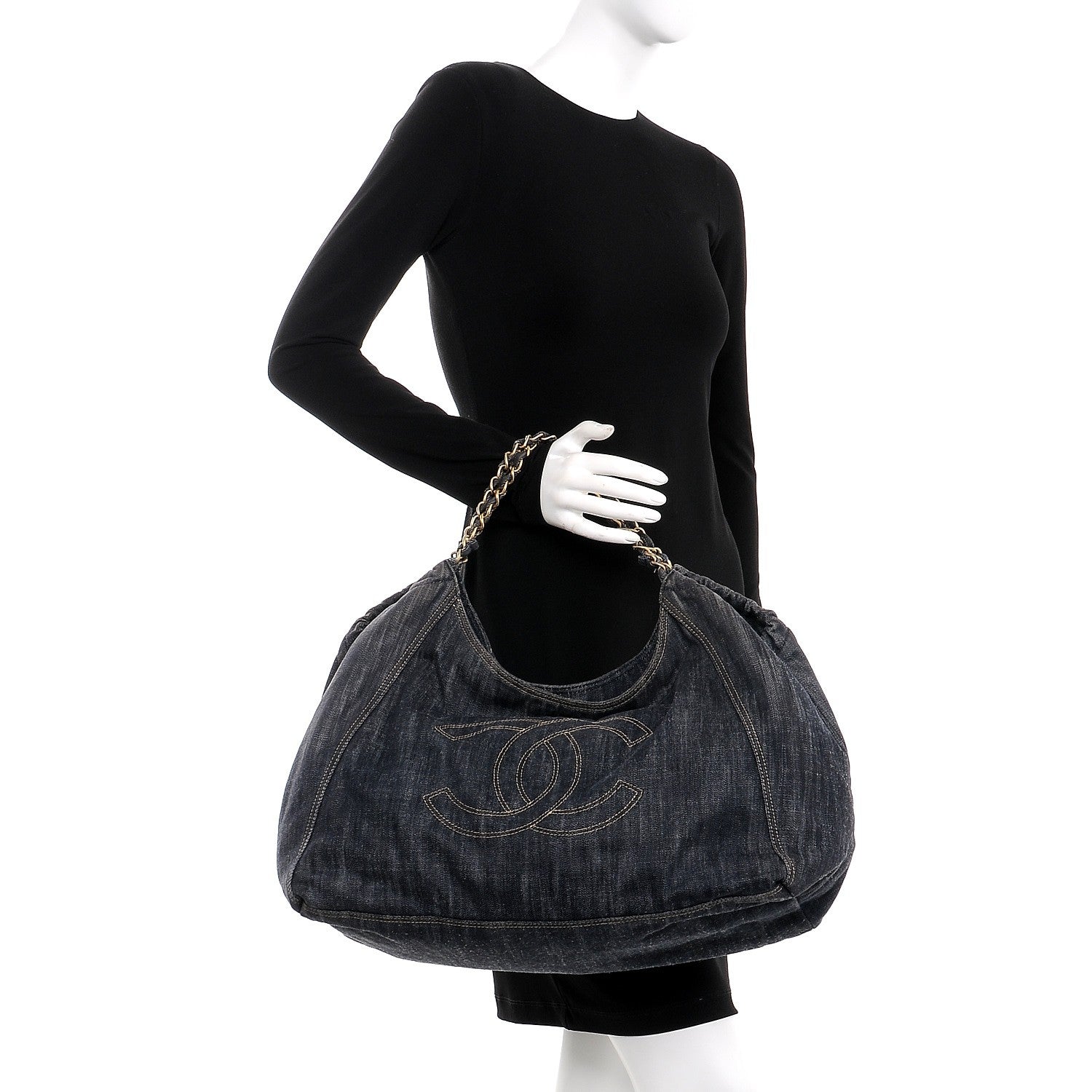 Chanel Denim XL Coco Cabas Tote Blue 2 of 12