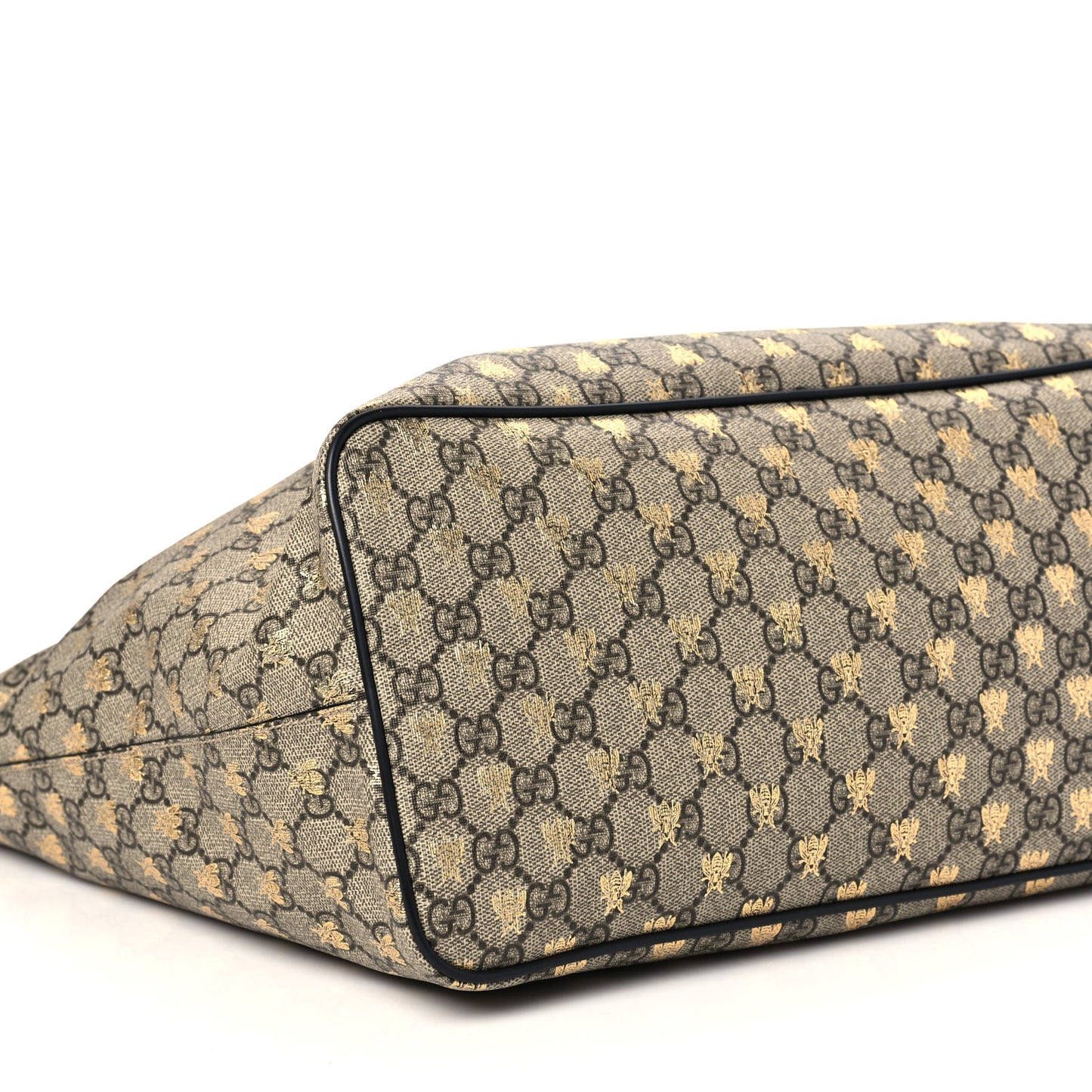 Soft GG Supreme Monogram Bees Medium Crossbody Tote Beige Oro Black