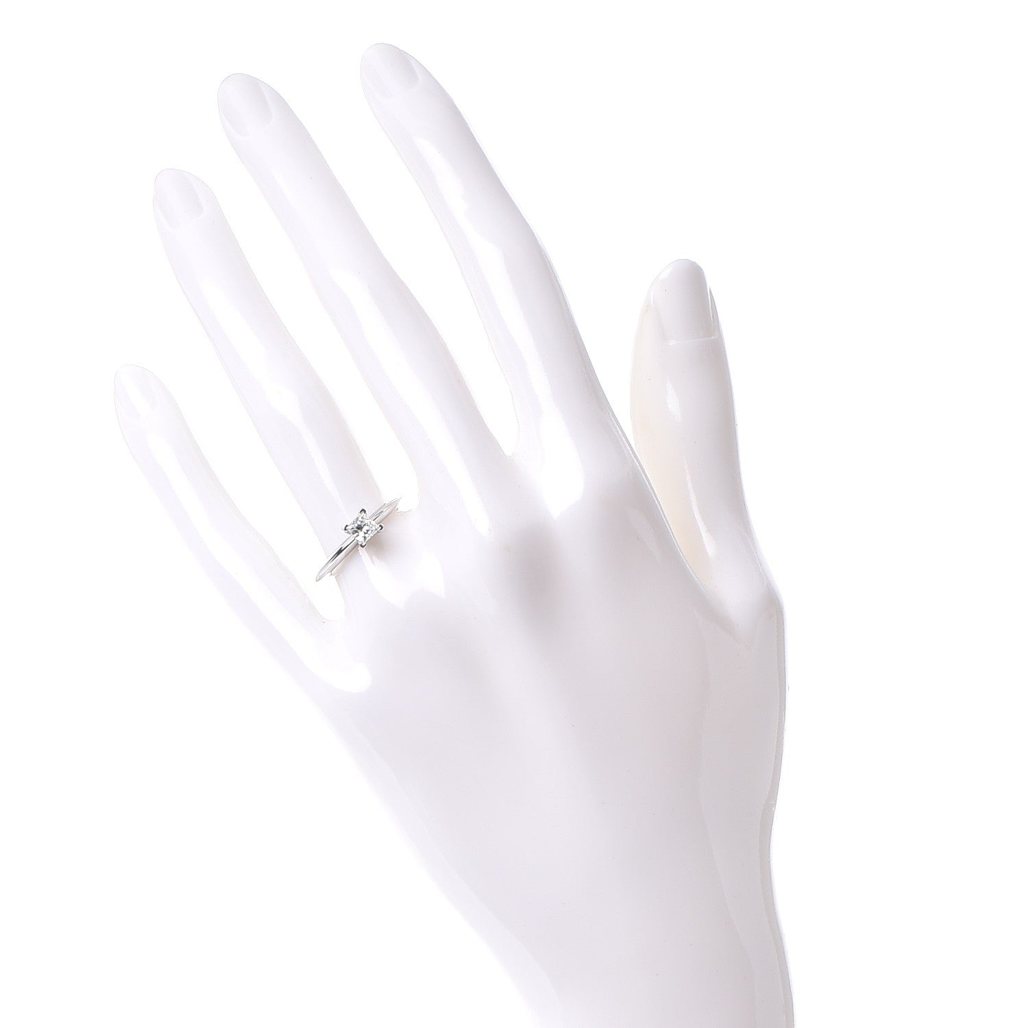 Tiffany Platinum .34 Carat Princess Cut Diamond Engagement Ring 50.6 5.5 2 of 7