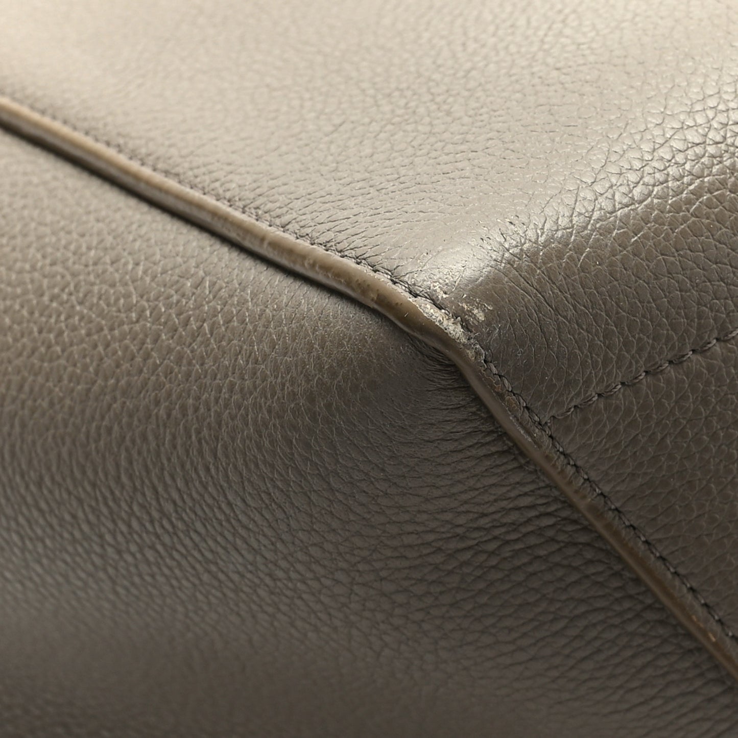 Soft Grained Calfskin Sangle Bucket Bag Taupe