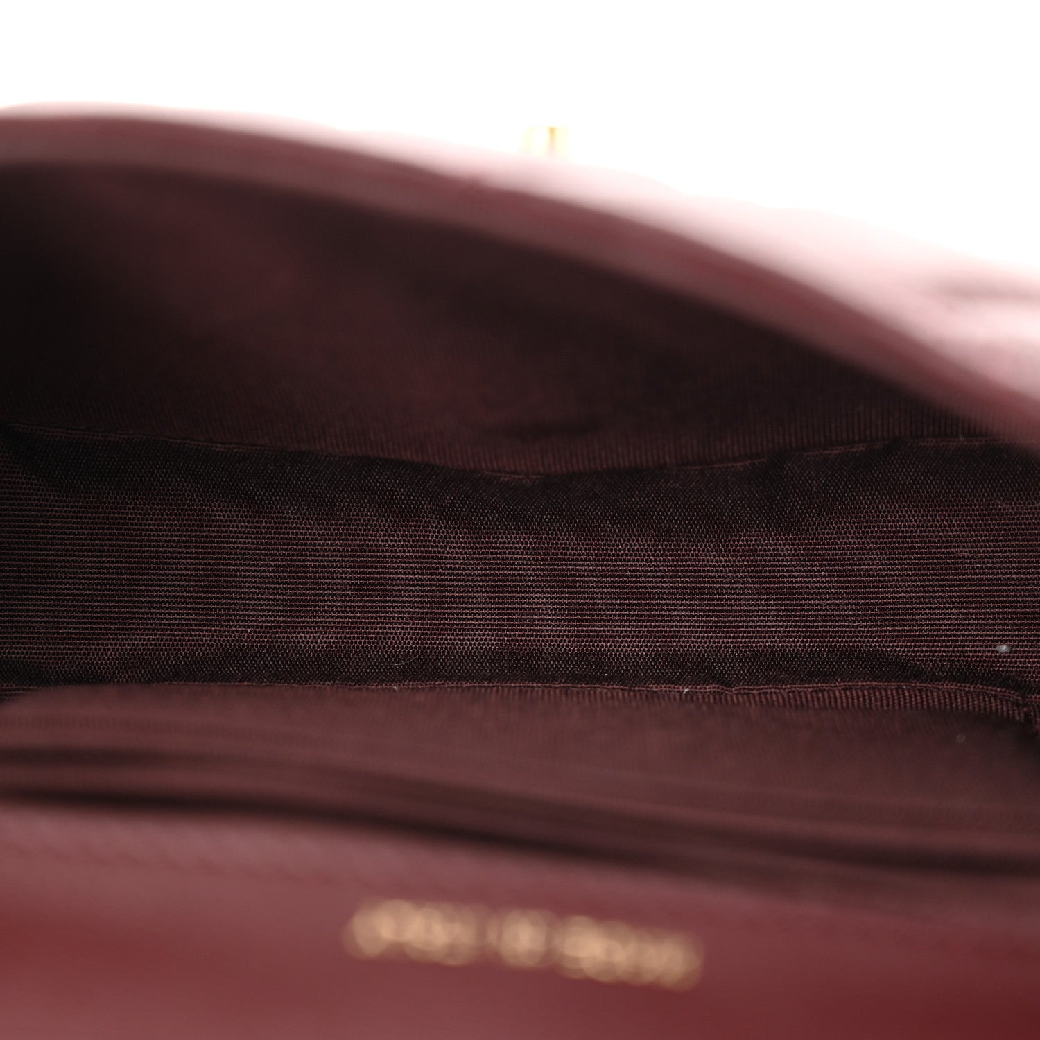 Chanel Calfskin Quilted Coco Mail Clutch With Chain Burgundy 5 of 12