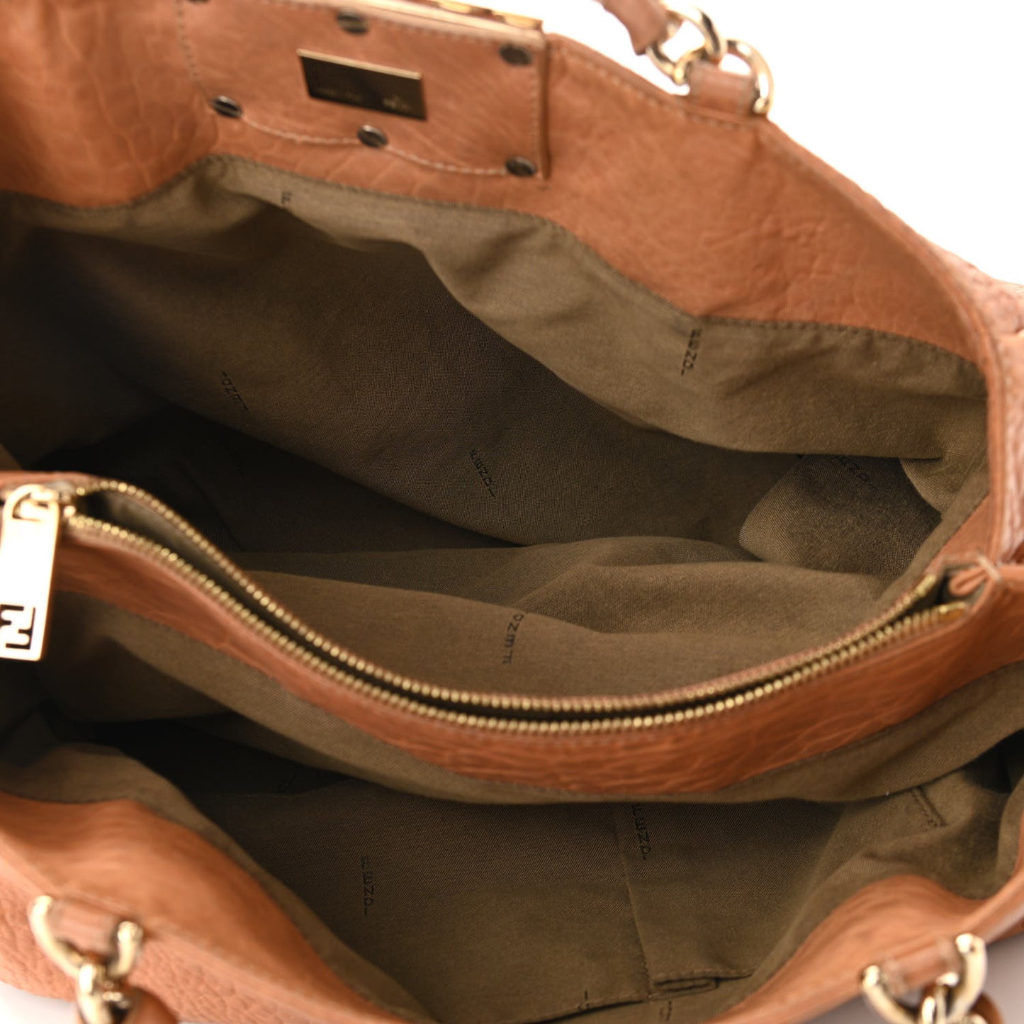 Crinkled Lambskin Mia Tote Camel