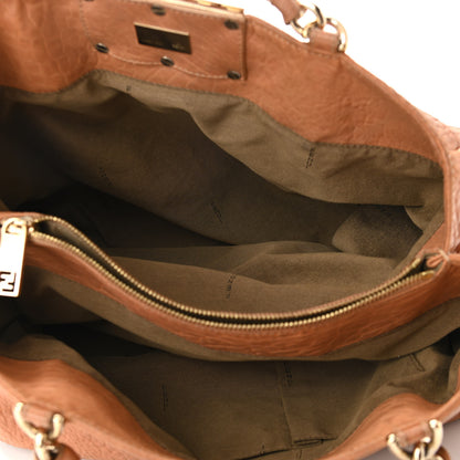 Fendi Crinkled Lambskin Mia Tote Camel 5 of 10