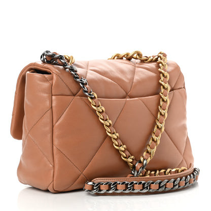 Chanel Lambskin Quilted Large Chanel 19 Flap Brown 2 of 10