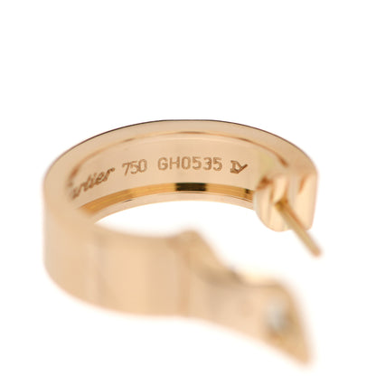 Cartier 18K Yellow Gold 5.5mm LOVE French Clip Hoop Earrings 5 of 6