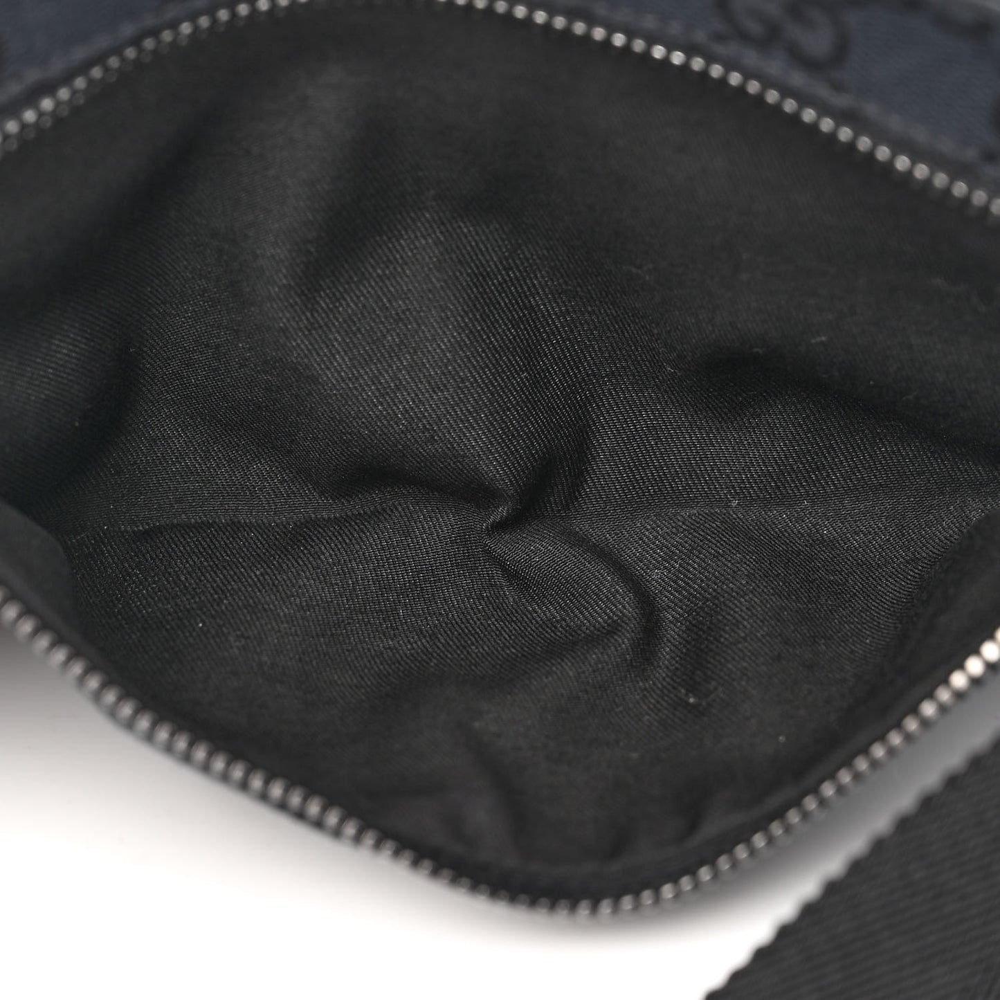 GG Monogram Double Pocket Belt Bag Black