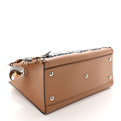 Fendi Vitello Century F is Fendi Whipstitch Bi-Color Small Runaway Satchel Orzo Multicolor 4 of 13