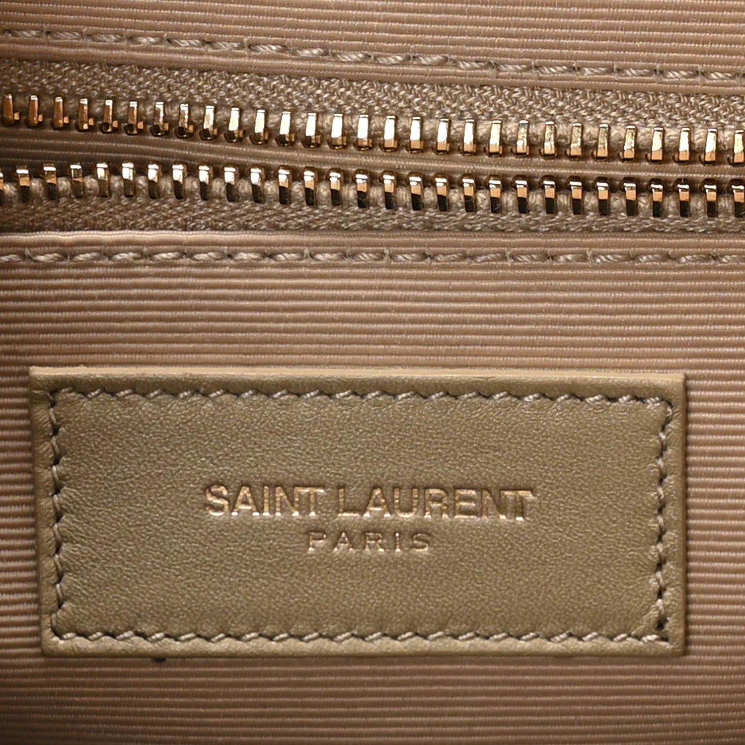 Saint Laurent Lambskin Matelasse Chevron Large Monogram Satchel Beige 6 of 10
