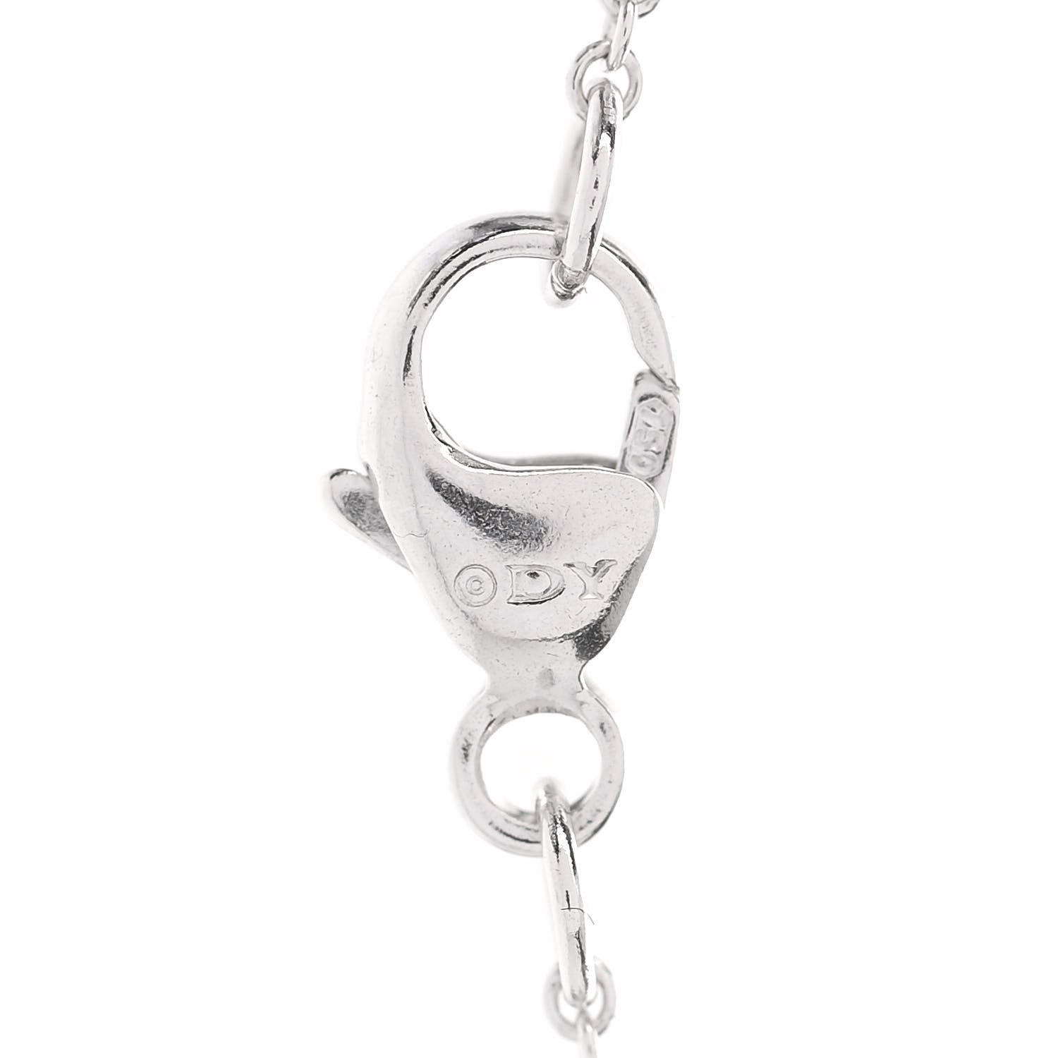 David Yurman 18K White Gold Diamond Cable Collectibles Pave Charm Pendant Necklace 6 of 7