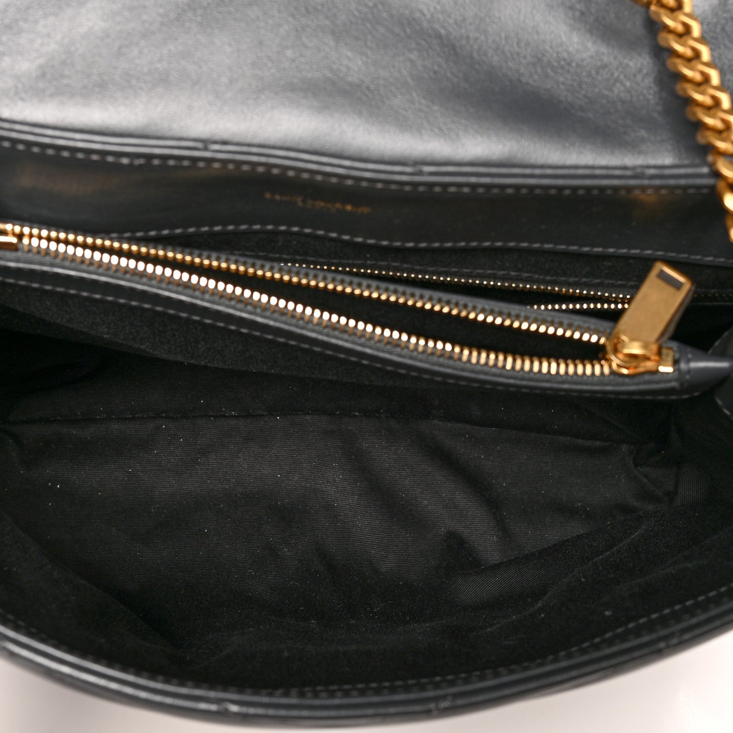 Calfskin Y Quilted Monogram Medium Loulou Chain Satchel Smog