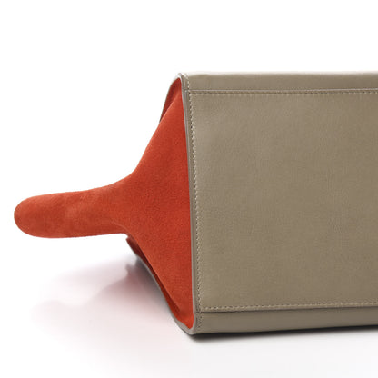 Celine Smooth Calfskin Suede Medium Tri-Color Trapeze Orange 6 of 8