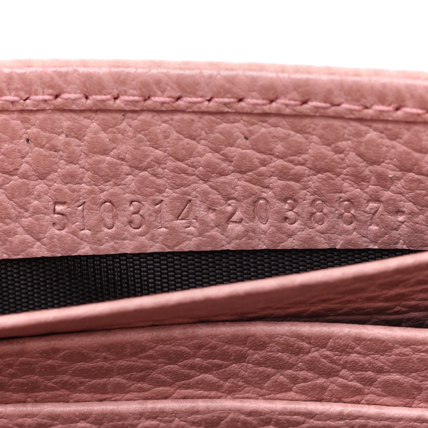 Gucci Dollar Calfskin Interlocking G Chain Wallet Soft Pink 7 of 10
