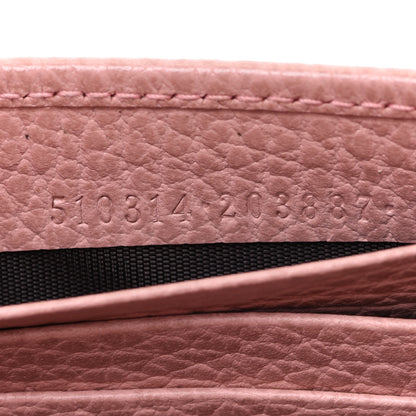 Gucci Dollar Calfskin Interlocking G Chain Wallet Soft Pink 7 of 10