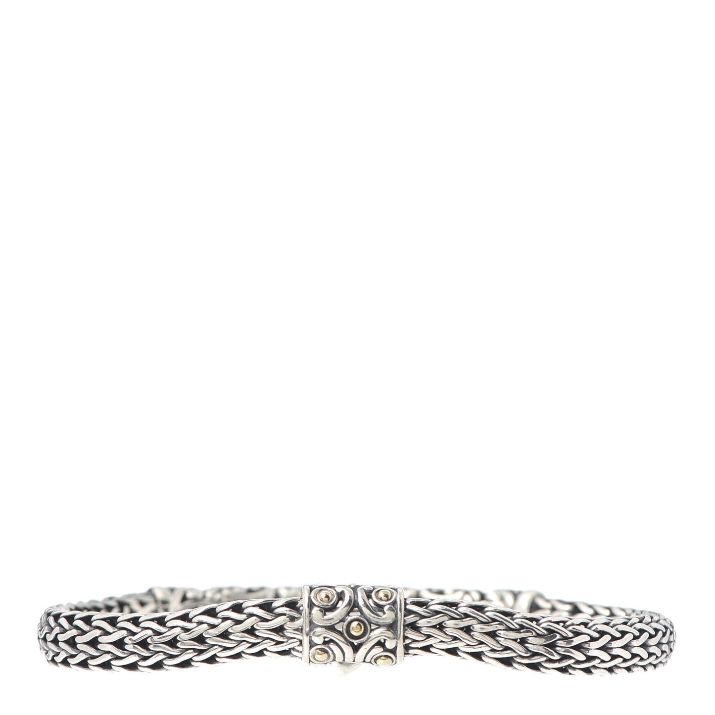 Sterling Silver 18K Yellow Gold Jaisalmer Wheat Chain Bracelet