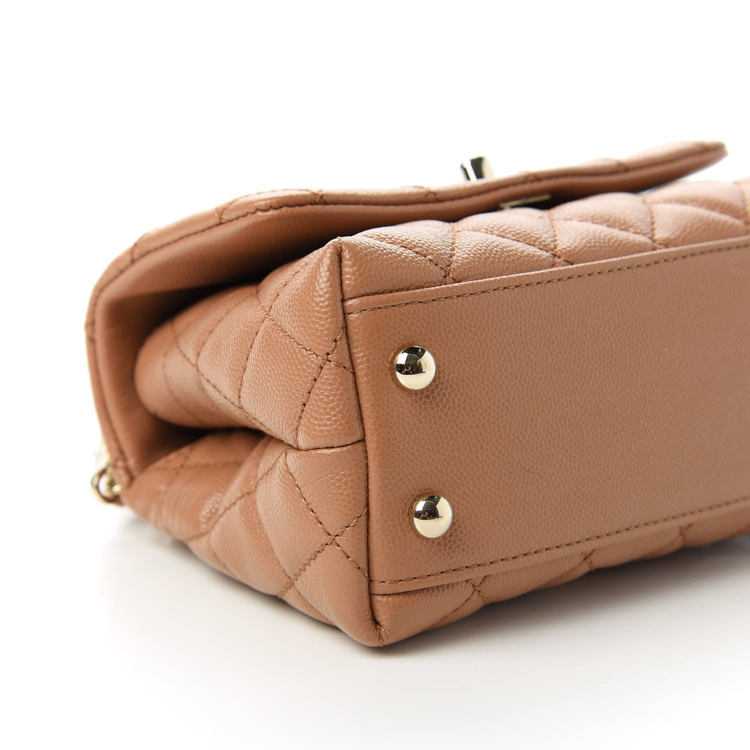 Chanel Caviar Lizard Embossed Quilted Extra Mini Coco Handle Flap Brown 6 of 11