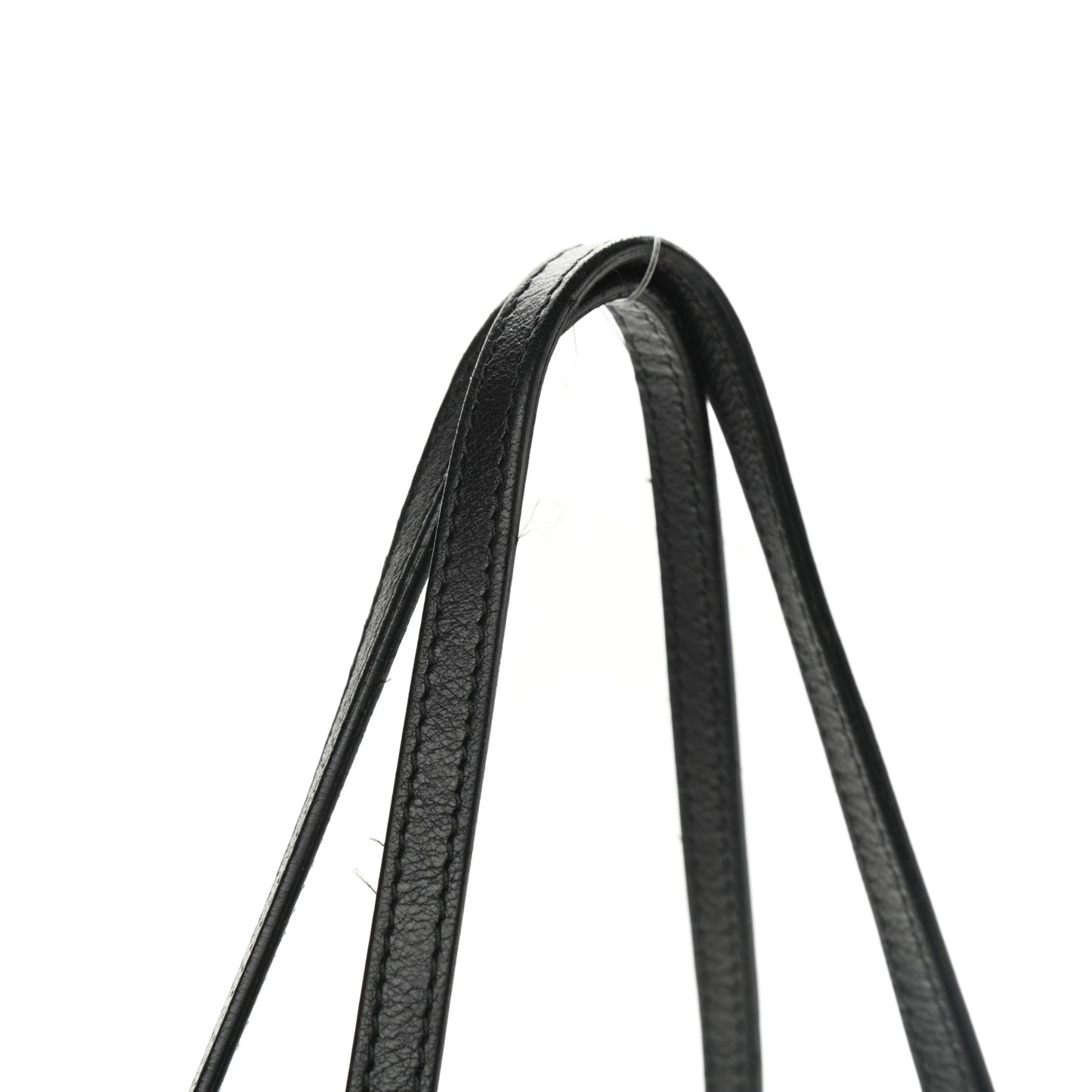 Calfskin Stitched Small Retro Chain Tote Black
