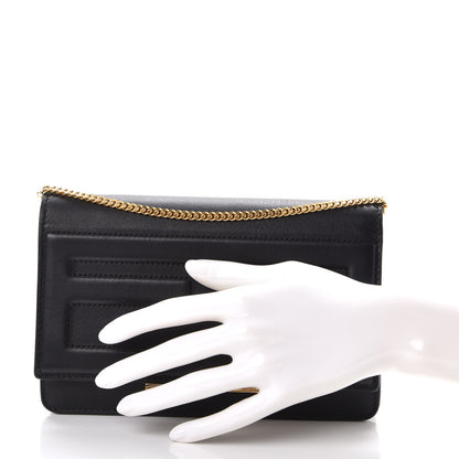 Fendi Vitello Flamingo Tube Wallet on Chain Black 3 of 10