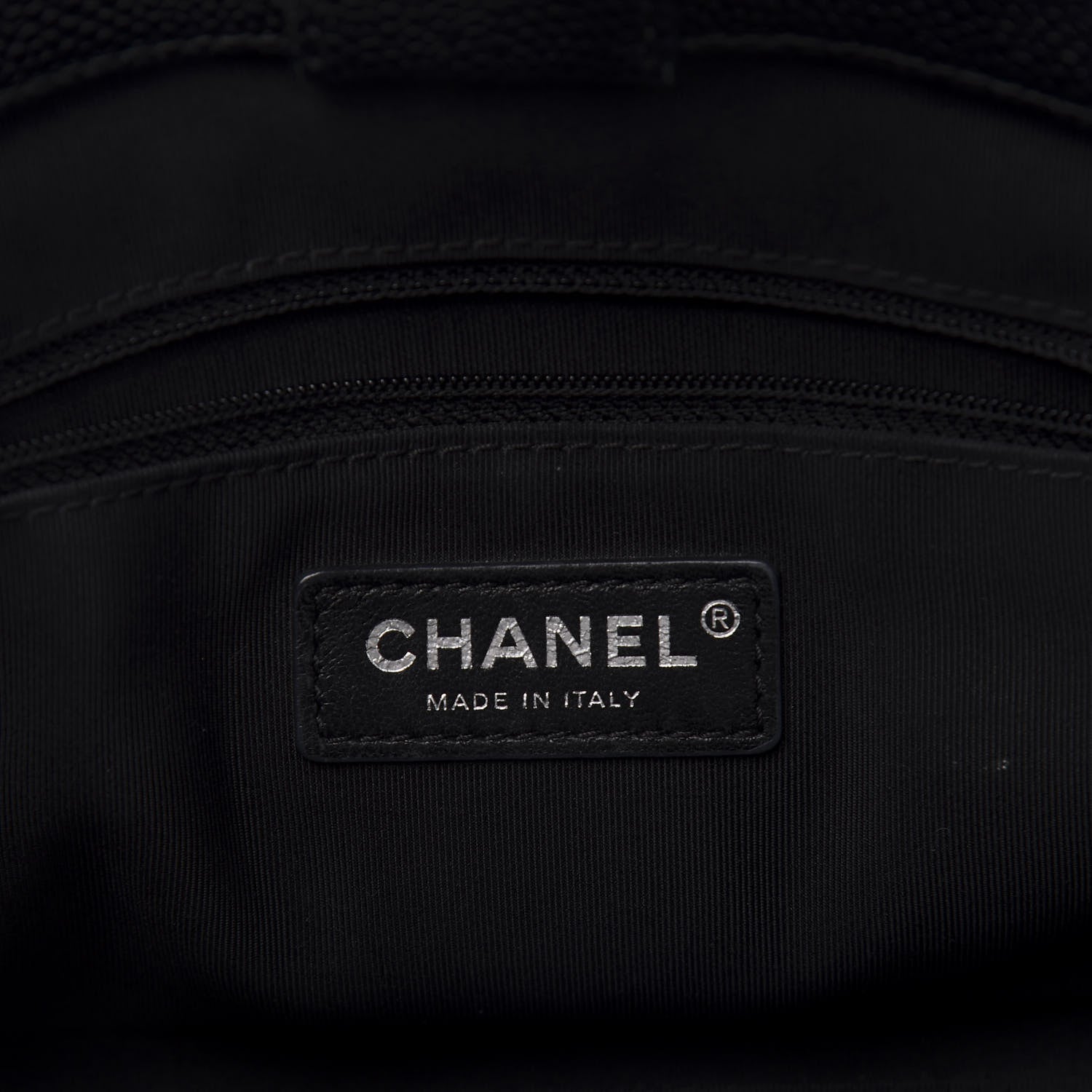 Chanel Caviar Stitched Shopping Tote Black 6 of 10