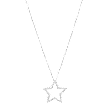 Tiffany Platinum Diamond Star Pendant Necklace 1 of 5