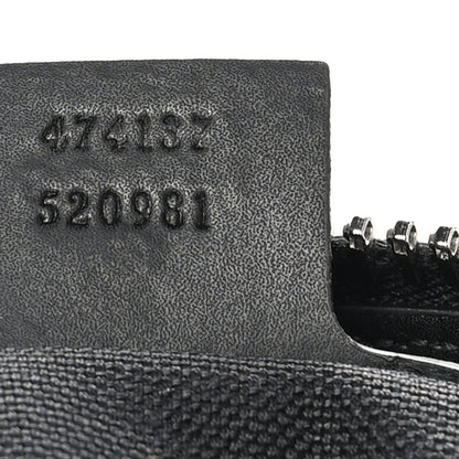 Gucci GG Supreme Monogram Appia Calfskin Web Flat Messenger Bag Black Grey 7 of 10